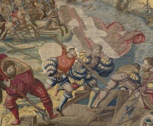 16_The Flight of the French Rear Guard Under the Duke of Alençon (detail), c. 1528–31