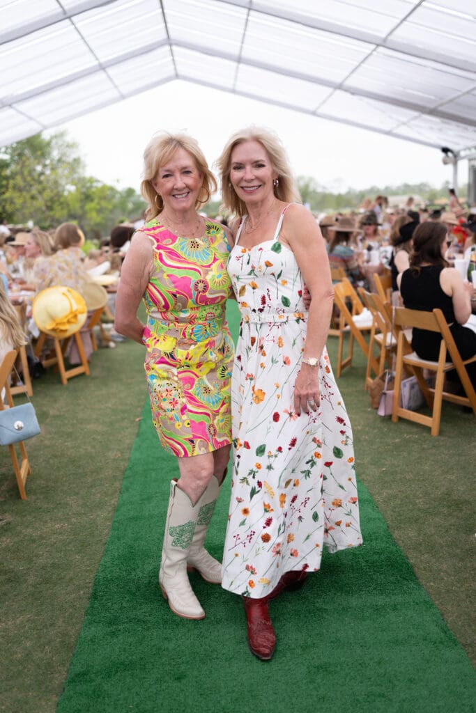 Mary Eads, Cheryl Boblitt at the US Men's Clay Court Championship  tennis luncheon at River Oaks Country Club (Photo by Daniel Ortiz)