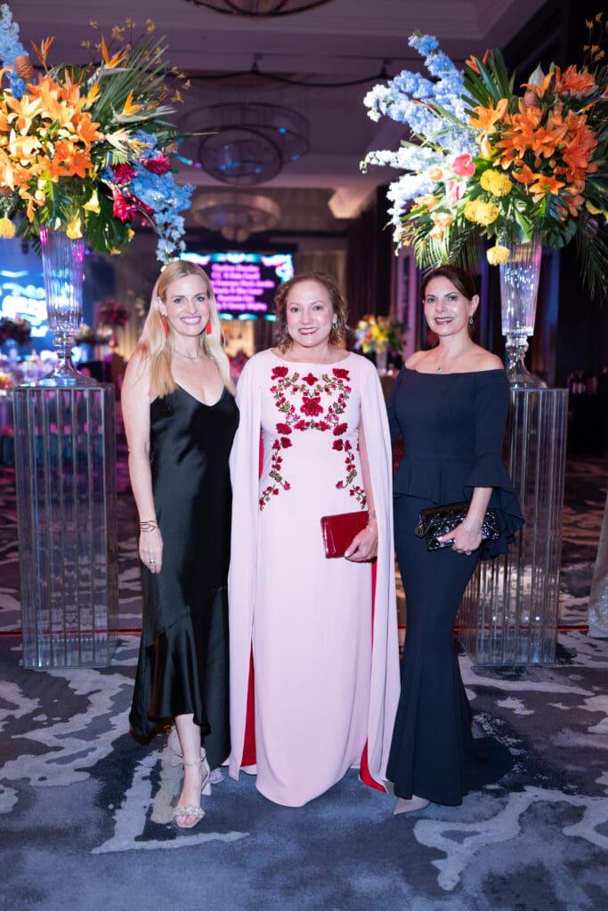 Julie Goytia, Mignon Gill, Kathy Mann  at the Alley Theatre 'Tango Ball' (Photo by Daniel Ortiz)