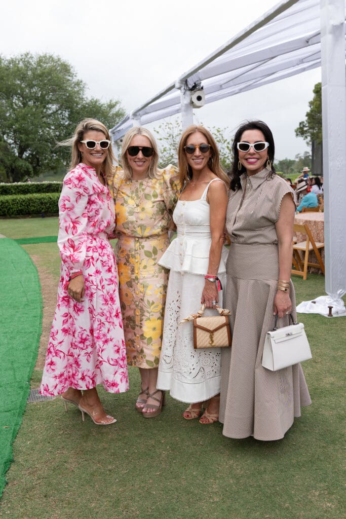 Michel Mullett, Liz Anders, Amy Urquart, Nicole Katz at the US Men's Clay Court Championship tennis luncheon at River Oaks Country Club (Photo by Shelby Hodge)