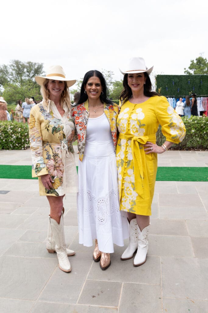 Kim Moody, Anita Seghal, Alicia Smith  at the US Men's Clay Court Championship tennis luncheon at River Oaks Country Club (Photo by Daniel Ortiz)