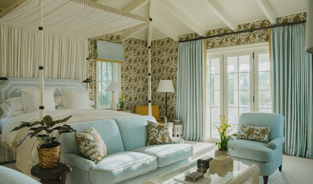 A bedroom designed by Mark D. Sikes