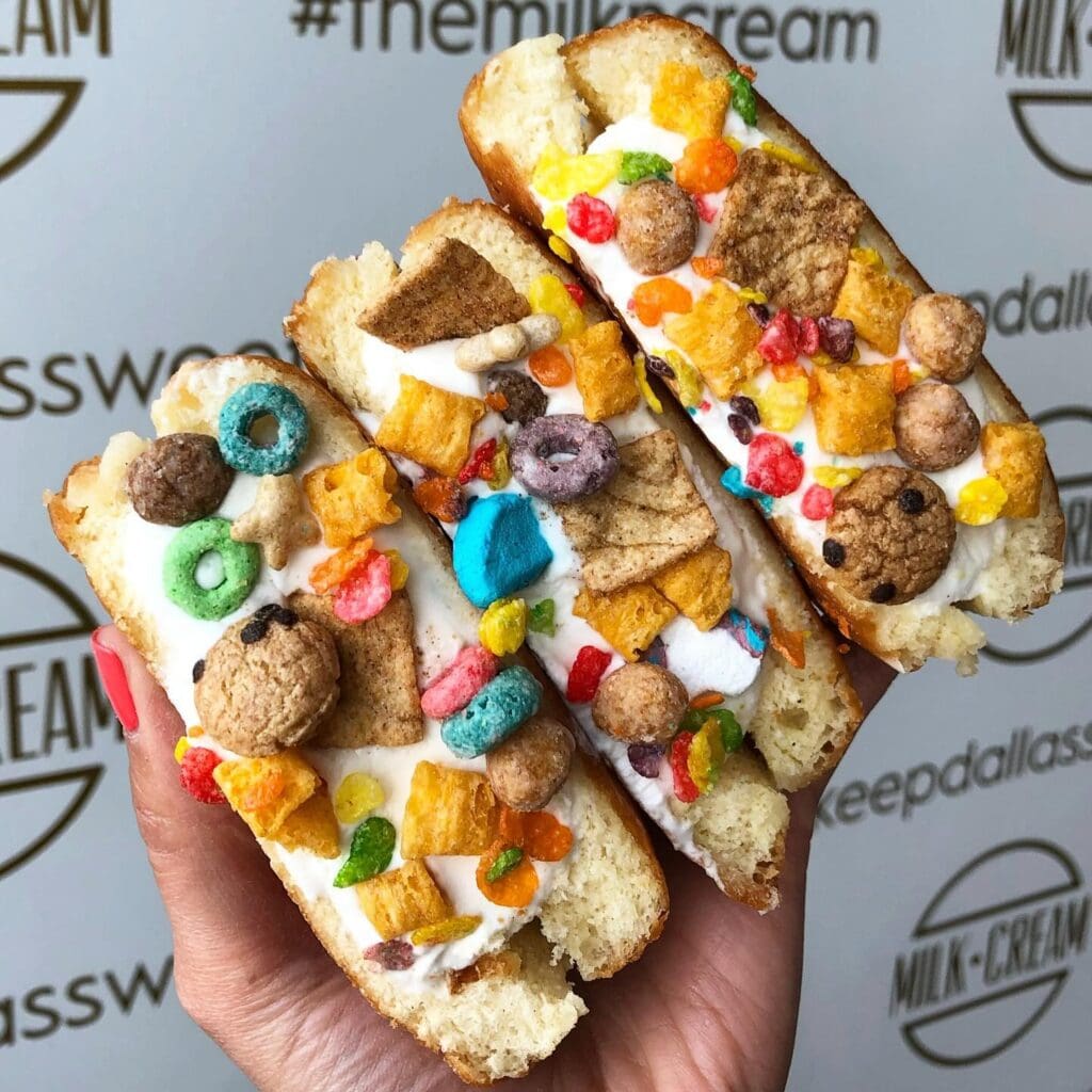 Since 2016, Milk Cream has been serving its signature donut ice cream creations in the Lower Greenville area. (Courtesy)