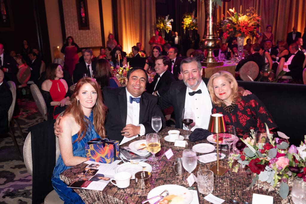 Gala chairs Michele & Dheeraj Verma, Heidi and Senator Ted Cruz  at the Alley Theatre 'Tango Ball' (Photo by Daniel Ortiz)
