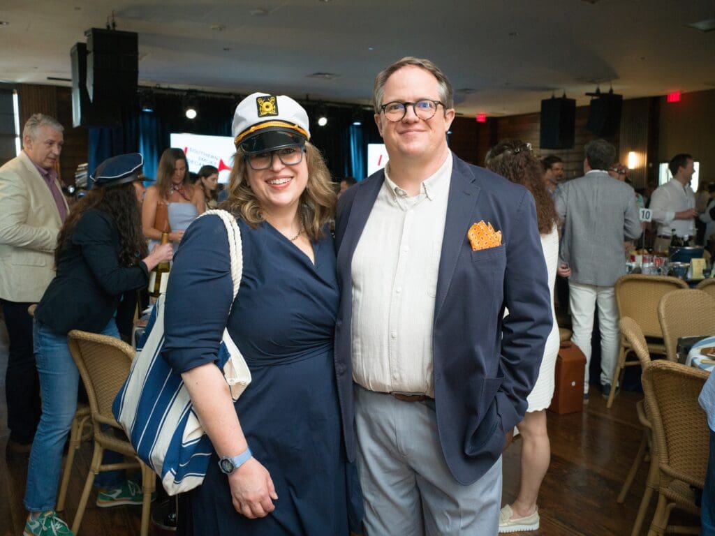 Amanda McMillian, Benjamin Holloway at the Southern Smoke Foundation 'Decanted' fundraiser (Photo by Daniel Ortiz)
