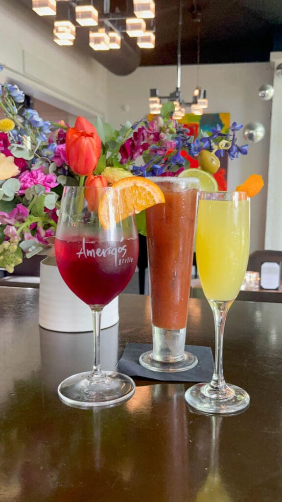 Celebrate Easter at Amerigos with bottomless mimosas, sangria, or Bloody Marys. (Photo courtesy of Amerigos) 