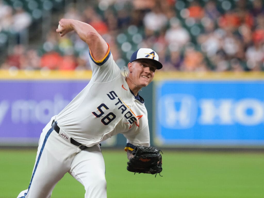 Hunter Brown is turning himself into the ace the Houston Astros need. (Photo by F. Carter Smith)