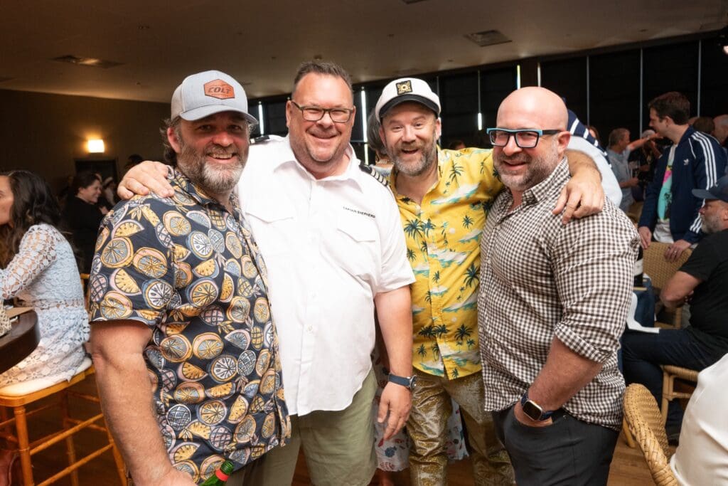 Chefs Bobby Matos, Chris Shepherd, Nick Fine, Seth Siegel-Gardner at the Southern Smoke Foundation 'Decanted' fundraiser (Photo by Daniel Ortiz)