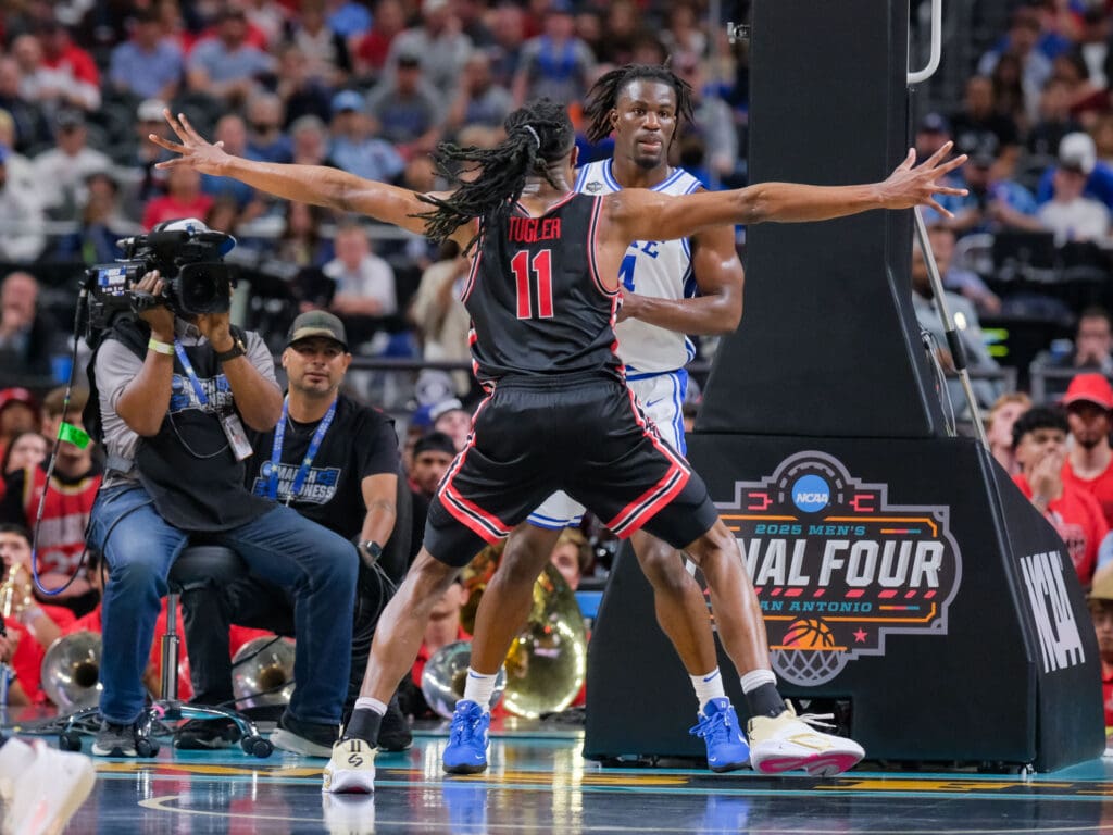University of Houston power forward JoJo Tugler makes every inbounds pass a daunting task for UH's opponents. (Photo by F. Carter Smith)