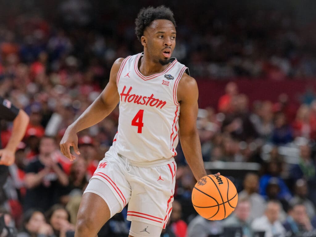 University of Houston Cougars men’s basketball team takes on the Florida Gators in the NCAA Final Four Championship game Monday night in the Alamodome, April 7, 2025
