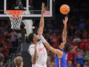 University of Houston Cougars men’s basketball team takes on the Florida Gators in the NCAA Final Four Championship game Monday night in the Alamodome,