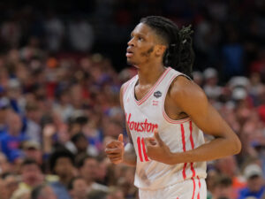 University of Houston Cougars men’s basketball team takes on the Florida Gators in the NCAA Final Four Championship game Monday night in the Alamodome,