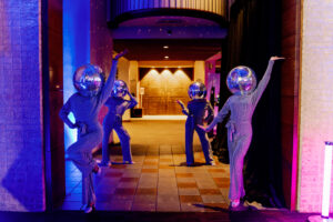 Disco Heads greeted guests upon arrival (Photo by nbarrett photography)