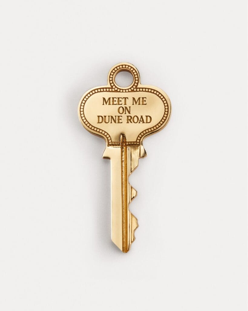 With up to five handset pave letters or numbers on one side and a “Meet Me” phrase on the other, each design is custom to the wearer.