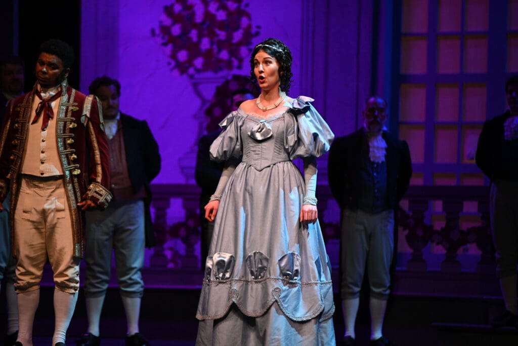 As the mask comes off, the story unfolds. (Photo by Fort Worth Opera)