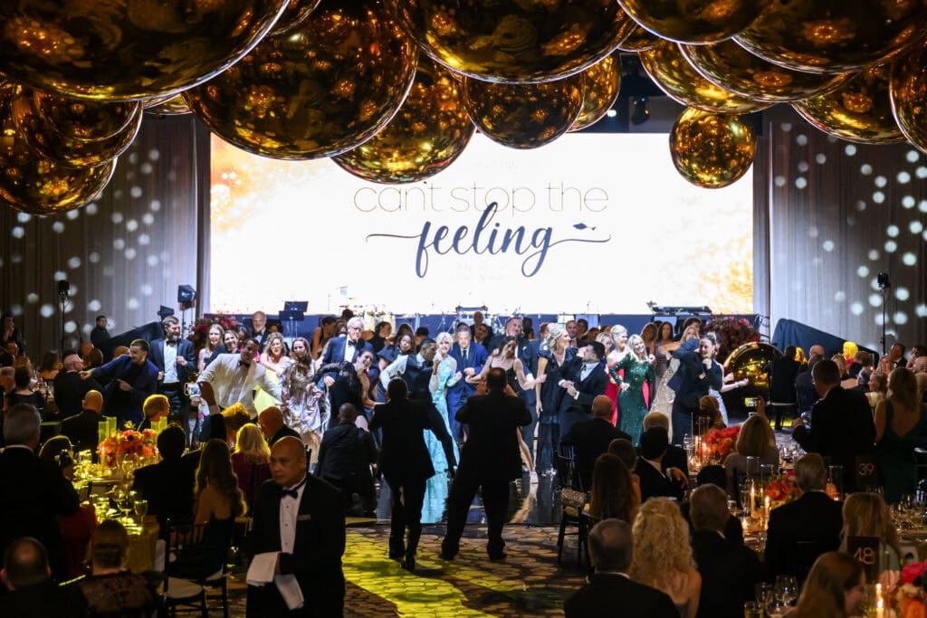 A flash mob on the dance floor at the Memorial Hermann Foundation Gala (Photo by Michelle Watson)