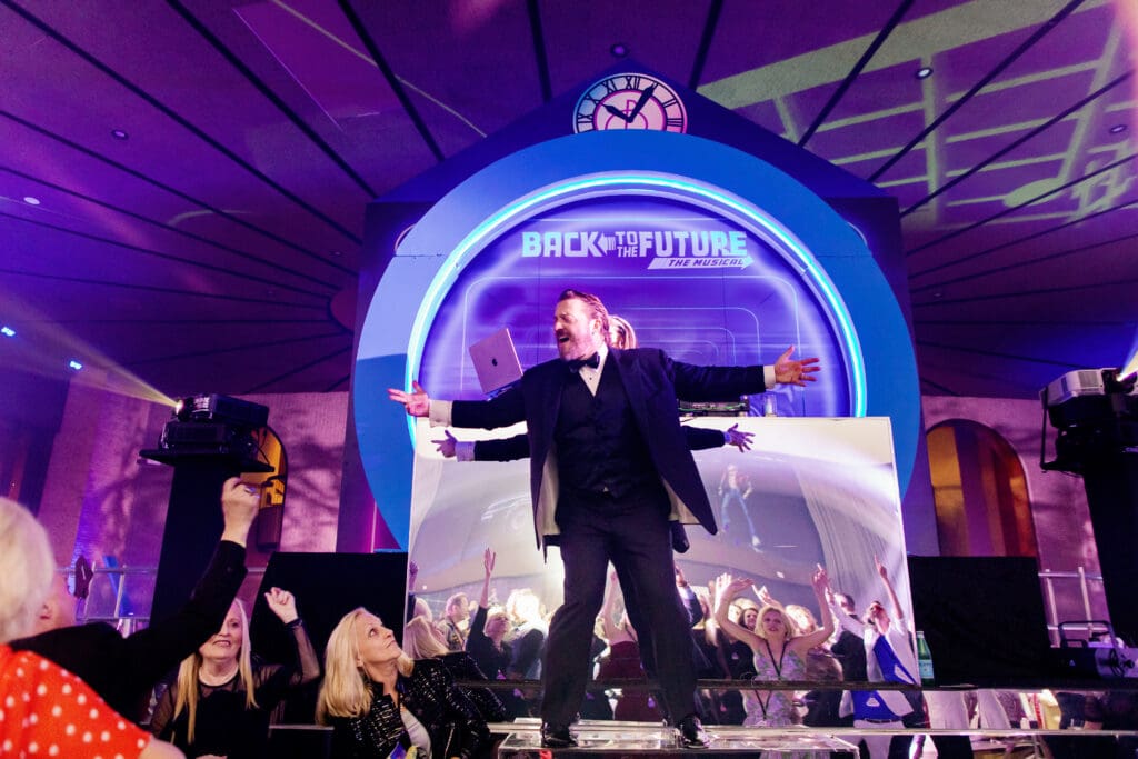 Gala goer takes the stage (Photo by nbarrett photography)