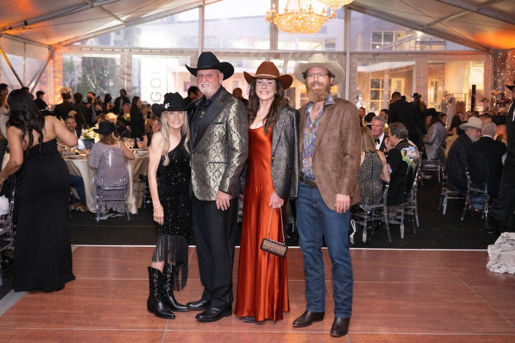 Glenda & Russell Gordy, Alicia & Garrett Gordy at Stages' 'Rhinestone Cowboys & Golden Vikings' gala (Photo by Wilson Parish)
