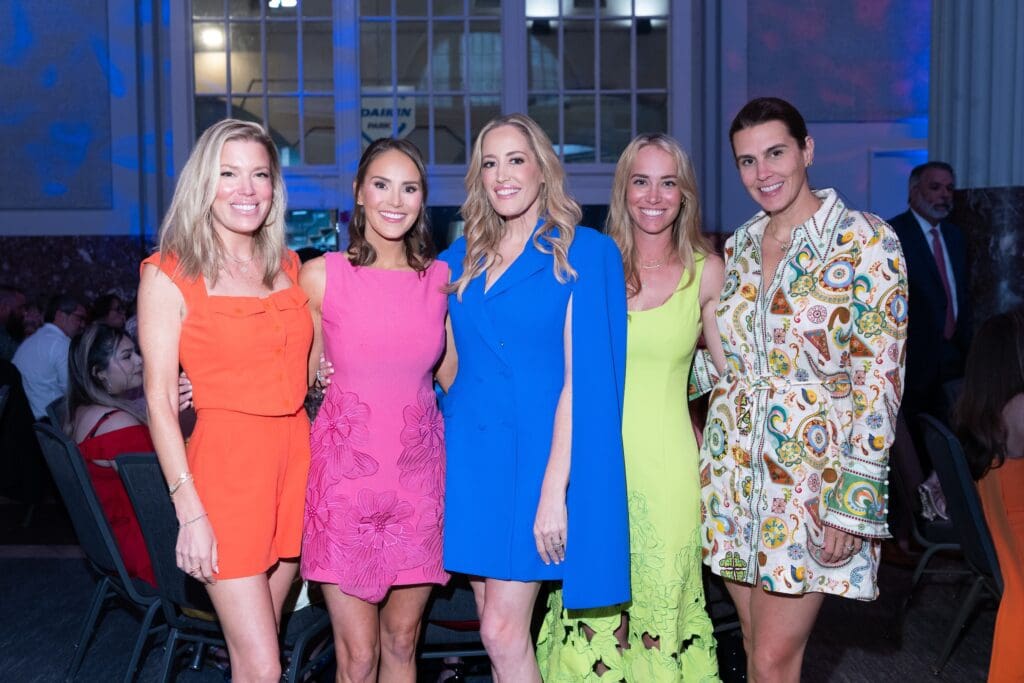 Holly Alvis, Maddy Moffitt, Whitney Kuhn Lawson, Courtney Freels, Kathryn Swain at the Girls Inc. All Stars Night for Girls dinner (Photo by Daniel Ortiz)