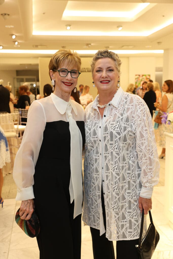 Linda Kuykendall, Tamara Klosz Bonar at the PaperCity Philanthropy in Fashion Best Dressed announcement party at Neiman Marcus. (Photo by Priscilla Dickson)