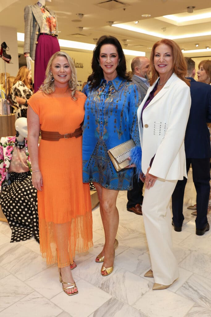 Jen Torres, Alicia Smith, Kemah Blair at the PaperCity Philanthropy in Fashion Best Dressed announcement party at Neiman Marcus. (Photo by Priscilla Dickson)