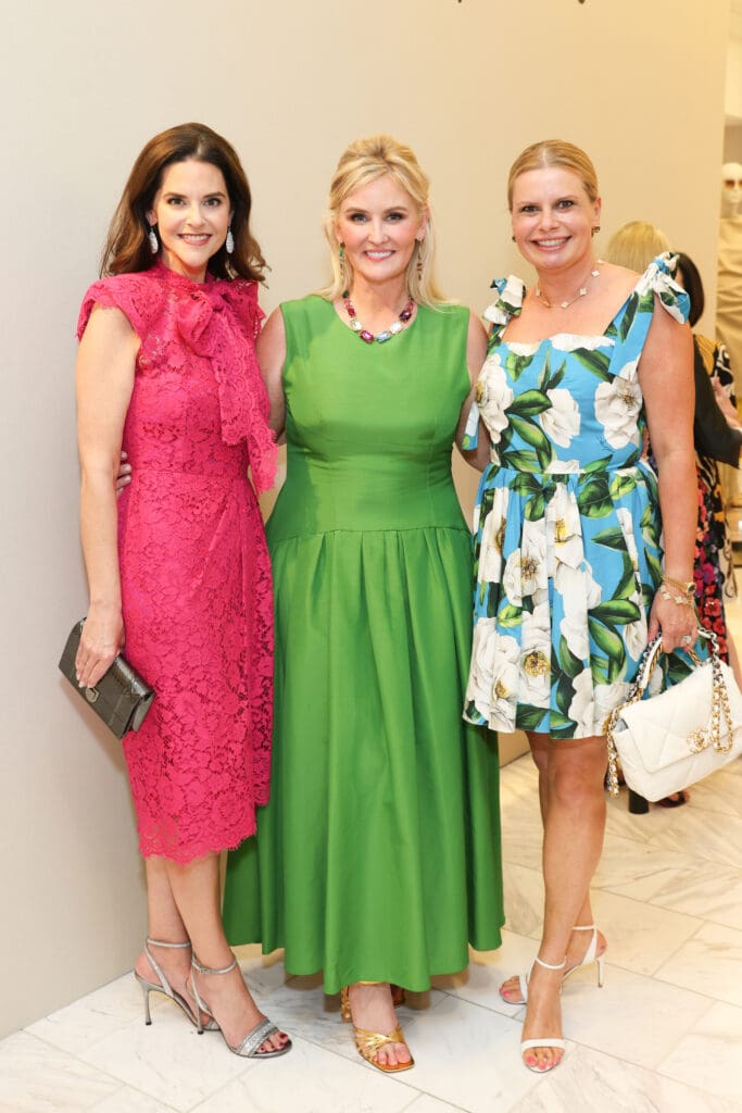 Ann Ayre, Jennifer Allison, Valerie Dieterich at the PaperCity Philanthropy in Fashion Best Dressed announcement party at Neiman Marcus. (Photo by Priscilla Dickson)