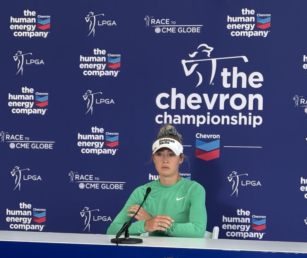 Nelly Korda, winner of the 2024 LPGA's Chevron Champiohship at The Club at Carleton Woods, is ready to defend her title in the first women's Major of the year. (Photo by Laura Landsbaum)