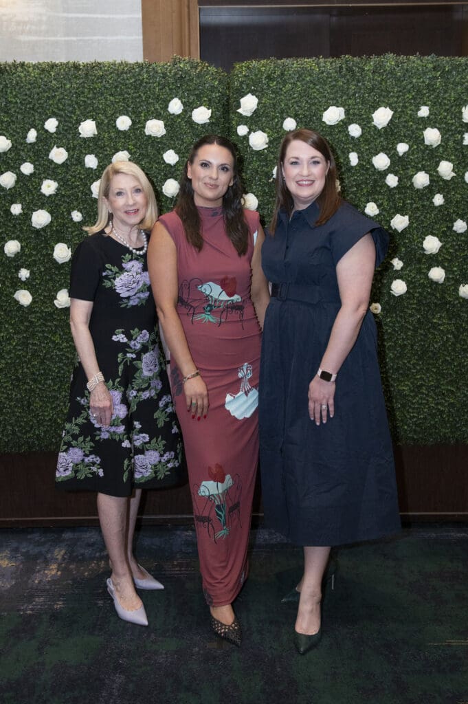 JLD Milestones Luncheon Co-Chair Debbie Oates, featured speaker Alex Snodgrass, and JLD Milestones Luncheon Co-Chair Lauren Combest (Photo by Tamytha Cameron and Celeste Cass)