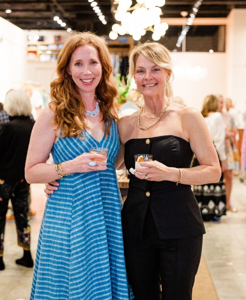 Joanna Bennett (right) and Anne Walker Miller (left), co-owners of You Are Here, inside their new Camp Bowie Boulevard store in Fort Worth. (Courtesy)