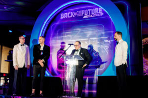 Ken Novice, Joseph DeMartino, John Quattrocchi, and Mark Cannon welcome guests. (Photo by nbarrett photography)