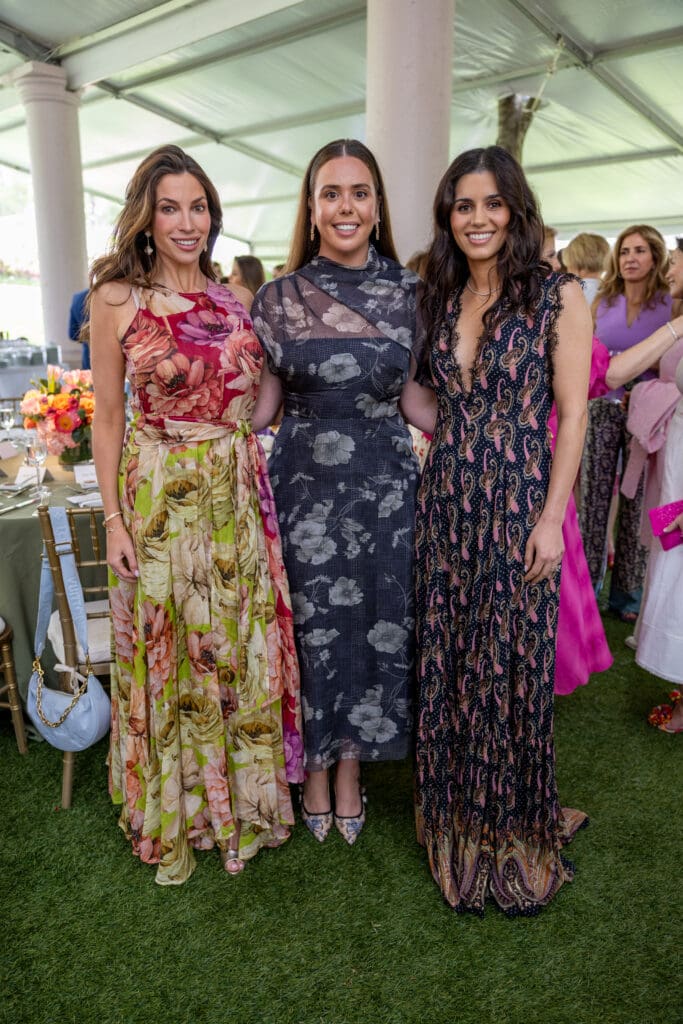 Lily Schnitze, Gillian Sarofim, Nadia Aron at the Bayou Bend Fashion Show Luncheon (Photo by Jenny Antill)