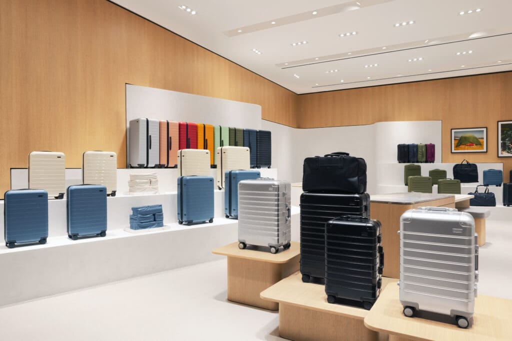 Away recently relocated its Dallas store, which is now open at NorthPark Center. (Courtesy)