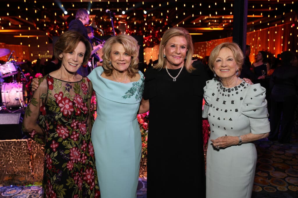 Nina Hendee, Lisa Simon, Rosanna Blalock, Suzie Johnson at the Memorial Hermann Foundation Gala (Photo by Priscilla Dickson)