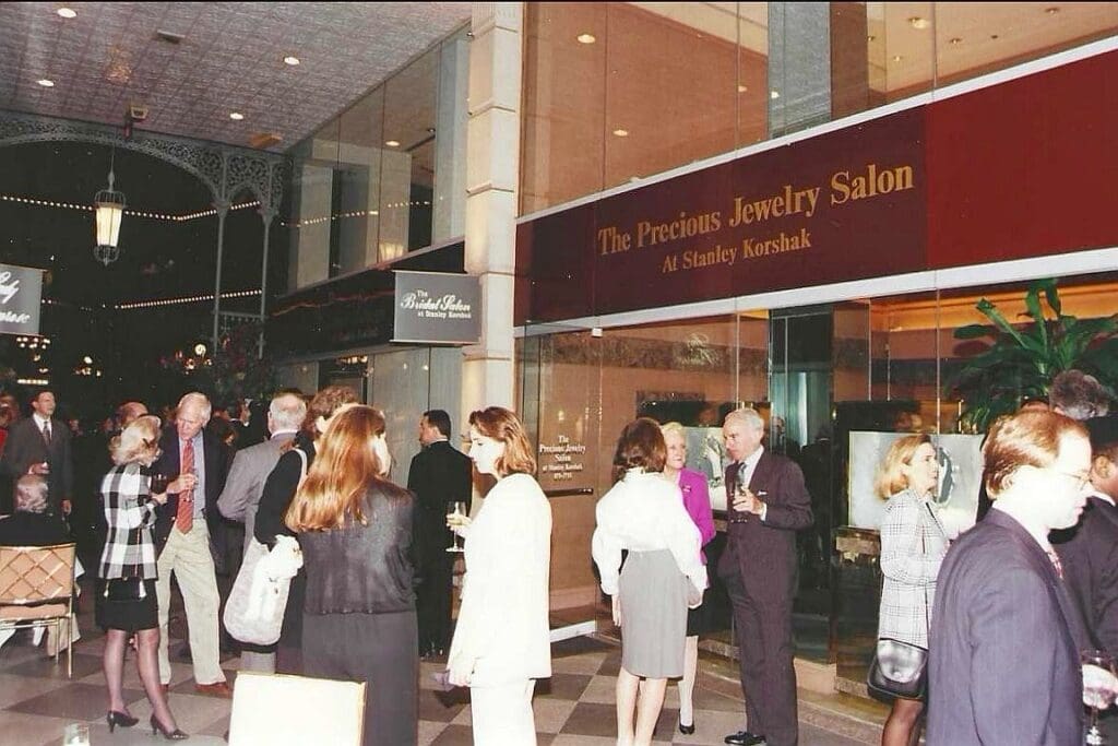 A party at The Precious Jewelry Salon at Stanley Korshak in the 1990s. (Courtesy)