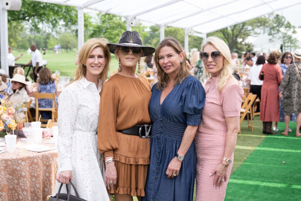 Lindsey Holstead, Courtney Hopson, Rosangela Capobianco, Tiffany Wong at the US Men's Clay Court Championship tennis luncheon at River Oaks Country Club (Photo by Wilson Parish)