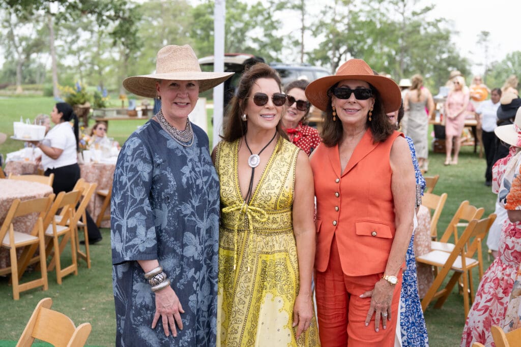 Sara Dodd-Benton, Cherie Flores, Vesta Frommer at the US Men's Clay Court Championship tennis luncheon at River Oaks Country Club (Photo by Wilson Parish)