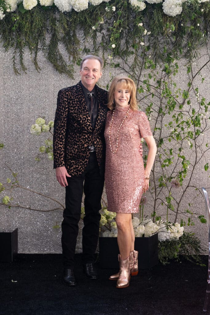 Ralph Burch & Vicki West at Stages' 'Rhinestone Cowboys & Golden Vikings' gala (Photo by Wilson Parish)