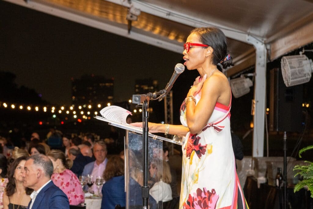 Board chair Roslyn Bazzelle Mitchell at Hermann Park Conservancy's Evening in the Park. (Photo by Jacob Power)