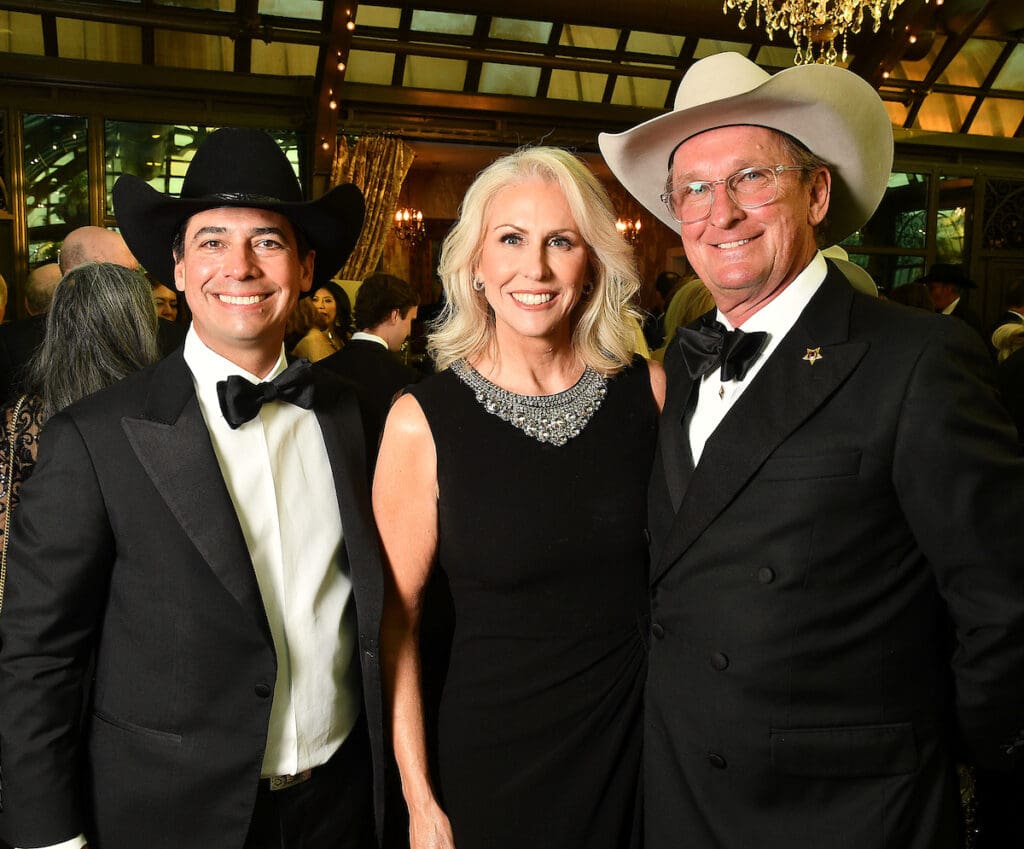 Scott Rice, Kelley Sullivan Georgiades & George Georgiades at the Bryan Museum Wildcatters Gala (Photo by Dave Rossman)