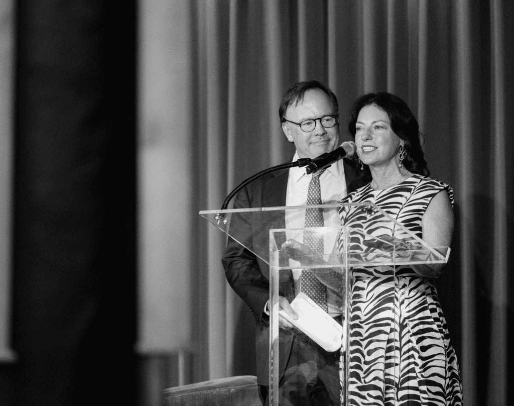 Chairs Robert Muse & Cullen Geiselman Muse at Rothko Chapel Inspirit Dinner (Photo by Hung L. Truong)