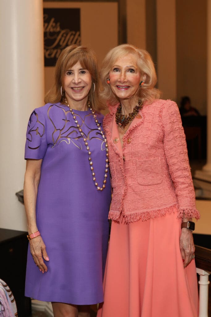 Vicki West, Diane Gendel at the Houston Symphony League Icon luncheon. (Photo by Priscilla Dickson)