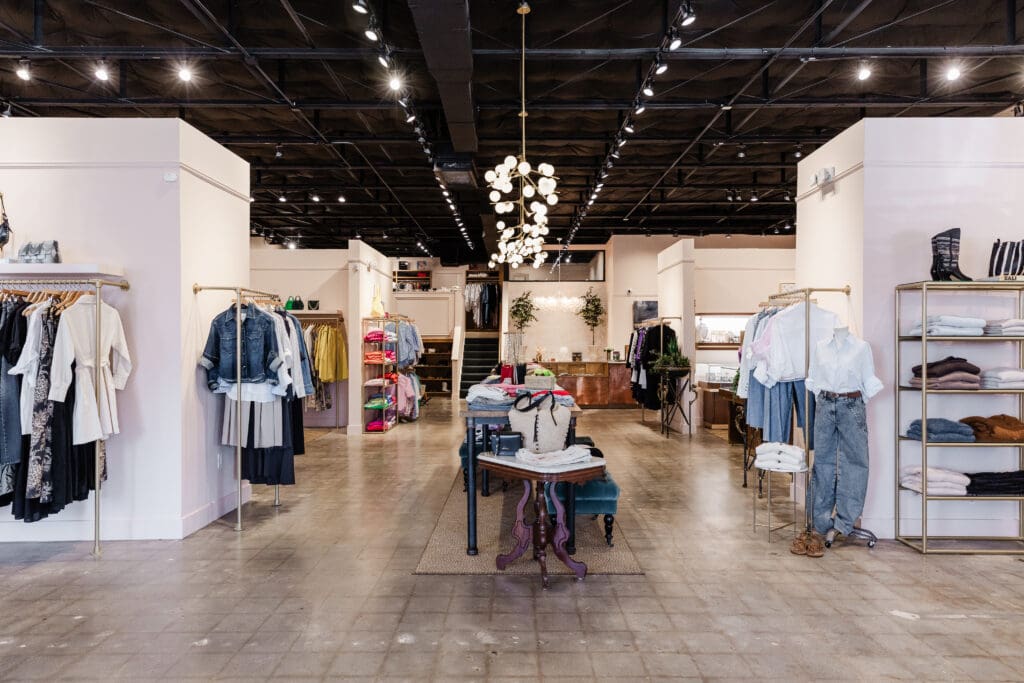 The new You Are Here boutique at 4804 Camp Bowie Boulevard offers a curated selection of designer clothing, accessories, and fine jewelry in a welcoming and stylish setting. (Courtesy)