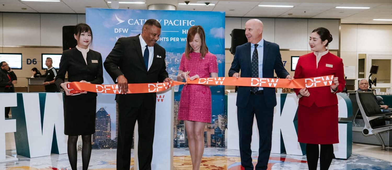 Cathay Pacific new nonstop service from DFW to Hong Kong ribbon cutting ceremony (Photo by Teshorn Jackson Studio)