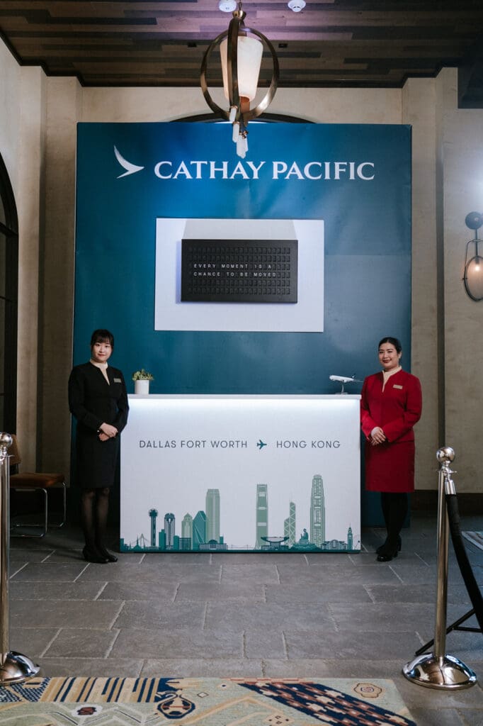Cathay Pacific pulled out all the stops at Fort Worth's Bowie House to celebrate the new nonstop service route from Dallas-Fort Worth to Hong Kong. (Photo by Teshorn Jackson Studio)