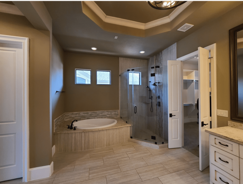 The primary bath was once dark and uninspiring. (Photo by Charbonneau Interiors)