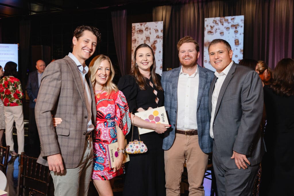 Dylan Larson, Chelsea Larson, Katherine James, Jon T James, George Breen at The Women's Fund 10th annual wine dinner. (Photo by Johnny Than)