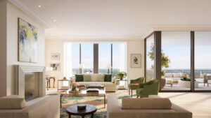 1 – The Birdsall Residences Living Room; Rendering by Dillon Kyle