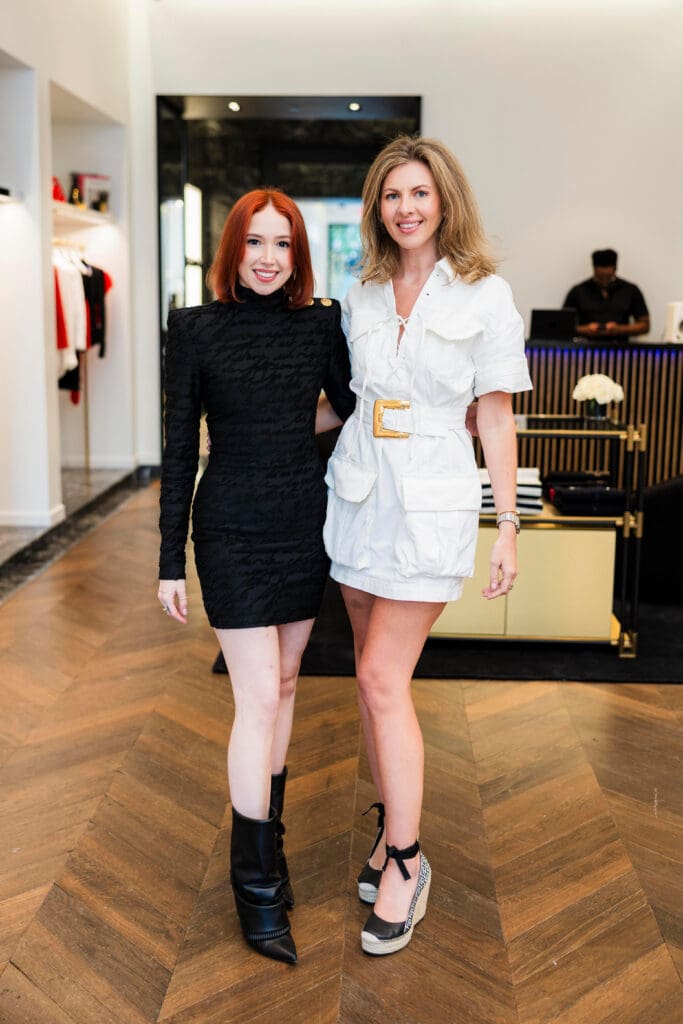 Julia Koziol, Morgan Williams at Balmain in River Oaks District saluting Operation Smile honorees. 