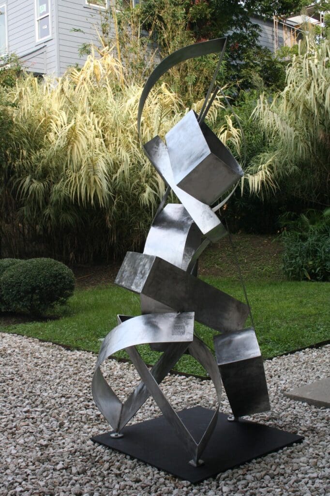 Artist Mac Whitney's "Madero," 2015. Stainless Steel Sculpture. (Courtesy Gallery Sonja Roesch)