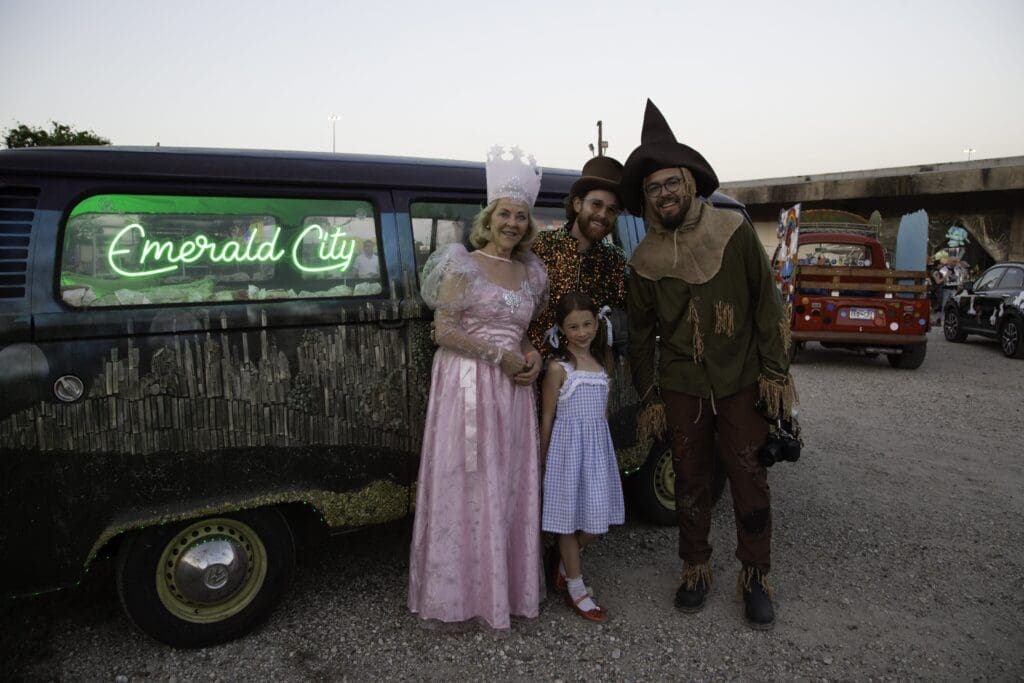Lexi Hoffman, Persi Hoffman, Aaron Hoffman, Omar Ochoa at The Legendary Art Car Ball 2025 (Photo by Mike Herrera)
